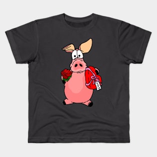 Romance Pig Kids T-Shirt